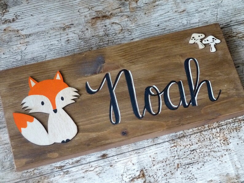 Personalized Wooden Baby Name Sign. Custom Wall Hanging