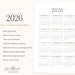 2026 Year at a Glance Calendar, 2026 Calendar, Wall Calendar, 2026 Wall ...