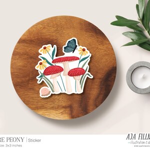 Mushroom Sticker | mushroom stickers, laptop sticker, waterproof sticker, vinyl Mushroom sticker, vinyl sticker, mushroom decal, mushroom