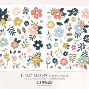Sticker Sheet, Flower Sticker Sheet | Bullet Journal Stickers, Planner Stickers, Scrapbook Sticker, Floral Sticker Sheet, Flower Stickers
