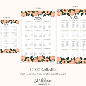 2025 Year at a Glance Calendar | Year at a Glance Calendar, Yearly ...