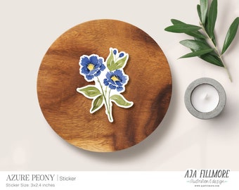Flower Sticker | Watercolor Floral Sticker, floral Sticker, Laptop Sticker, Waterproof Sticker, watercolor flowers sticker, vinyl sticker