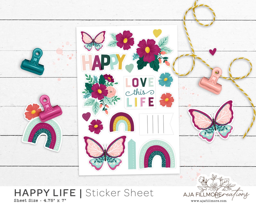 Rainbow Sticker Sheet | Bullet Journal Sticker, Planner Stickers ...
