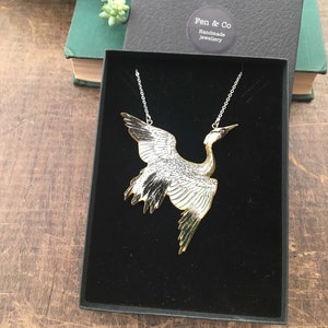 SECONDS - Crane necklace, Stork necklace