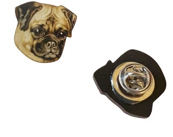 Pug matching collar pins OR single Pug pin