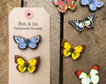 Broches de mariposas, alfileres de mariposas británicos