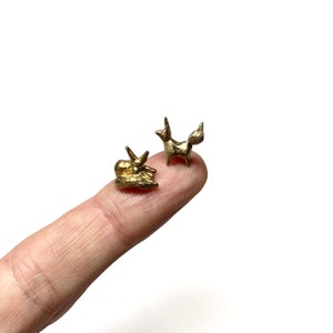 Miniature bronze, micro miniatures, terrarium miniature, desk gift