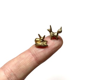 Miniature bronze, micro miniatures, terrarium miniature, desk gift