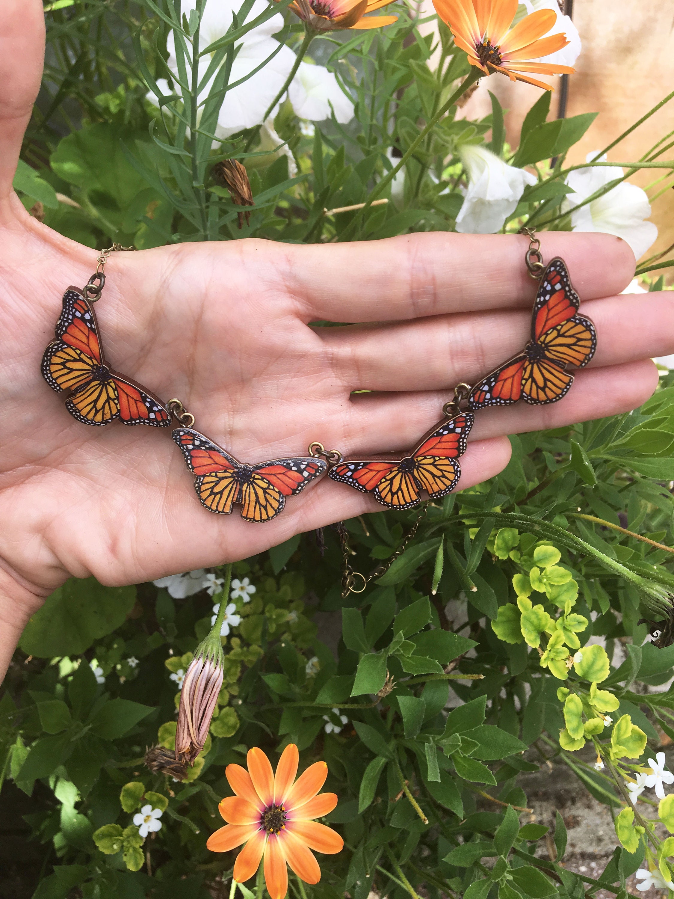 Monarch butterfly necklace deals