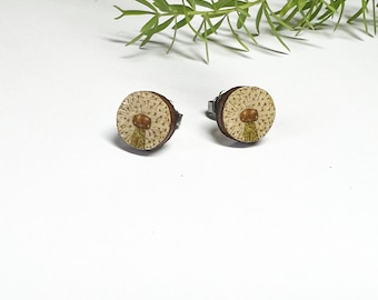 Dandelion stud earrings