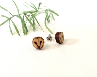 owl stud earrings