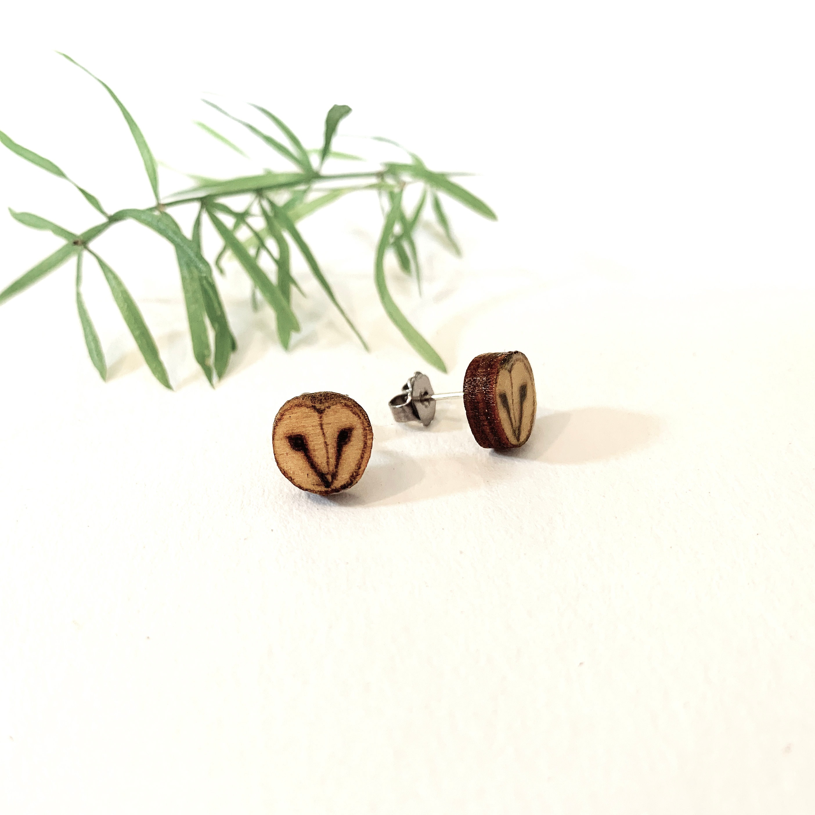 owl stud earrings