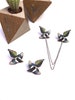 Magpie brooches, Magpie collar pins 