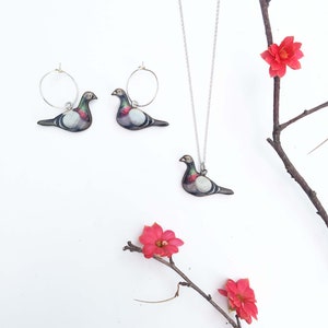 Pigeon pin bird lover gift image 5