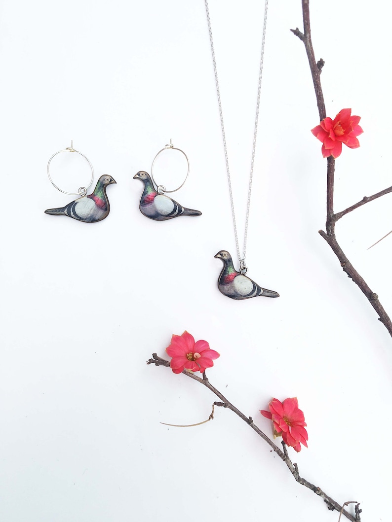 Pigeon pin bird lover gift image 5