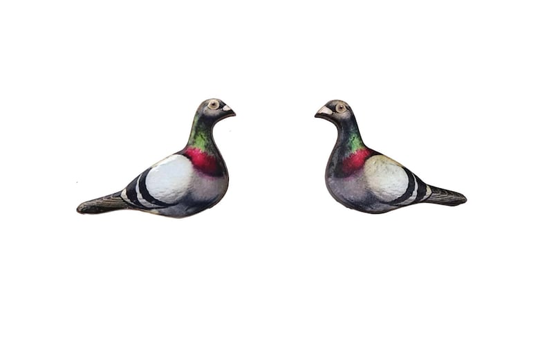 Pigeon pin bird lover gift image 3