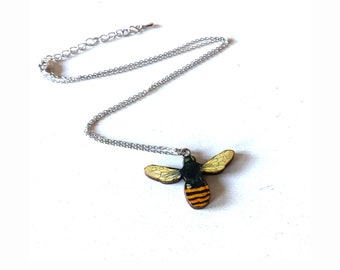 Tiny bee necklace