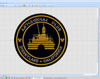 Custom 4" Antisocial Social Club - Disneyland iron-on patch