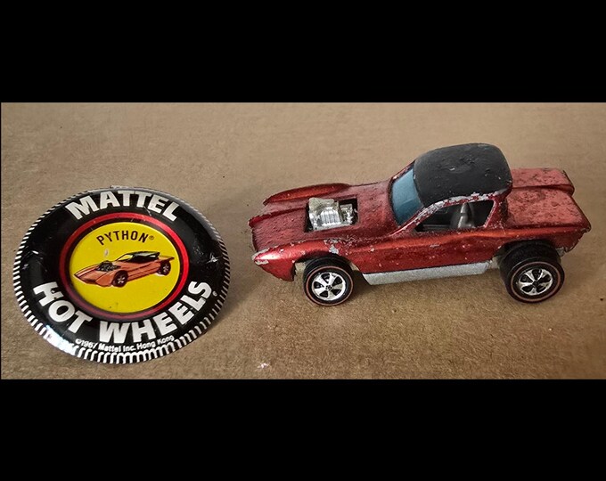 1967 Red Hot Wheels Python With Metal Badge. #sh147 - Etsy