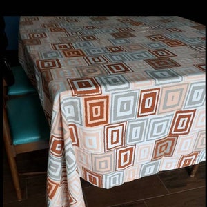 Mid Century Modern Tablecloth - Etsy