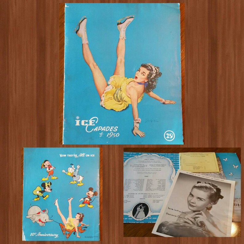 Disneys ice capades of 1950 souvenir program.