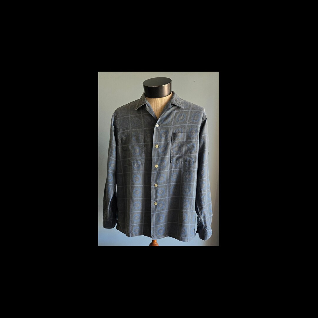 MEN'S GUTHRIE BLUE DOUBLE POCKET FLANNEL SHIRT