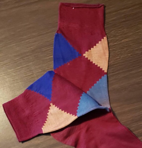 New old stock vintage argyle socks.