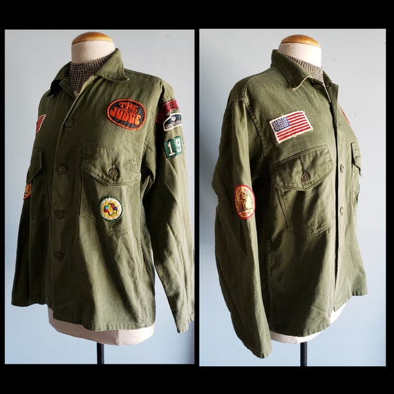 Groovy hippy counterculture army shirt, jacket wi… - image 2
