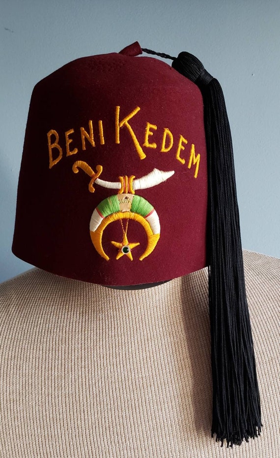 Vintage Shriners Fez Beni Kedem.