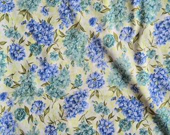 1970s vintage poly floral fabric. 3 plus yards.
