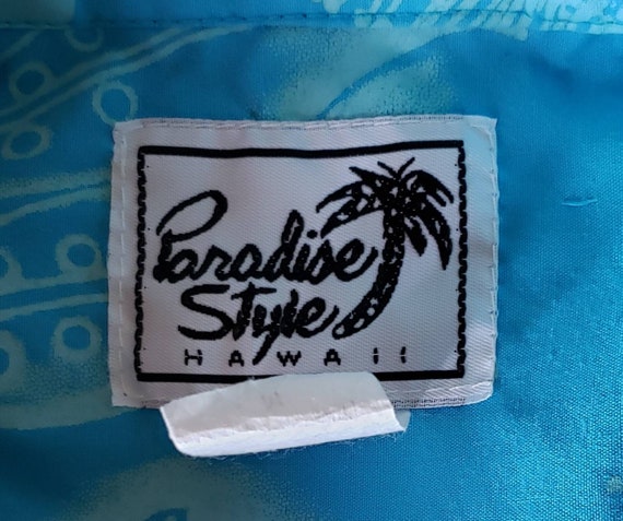 Cool vintage blue Hawaiian by Paradise style. - image 7