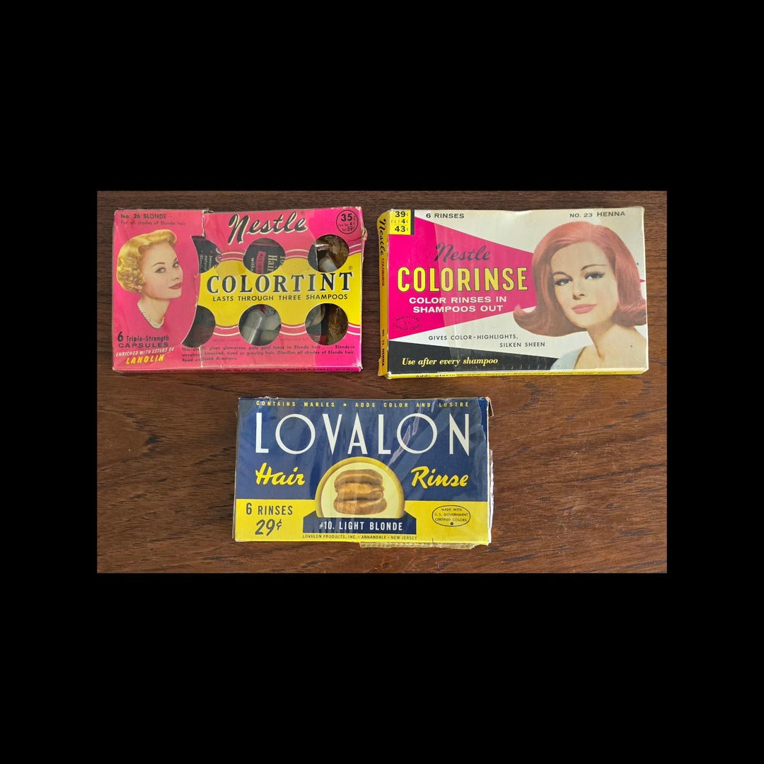 Box Hair Color In Store Display 3 Piece 1950s Hair Dye Boxes. Display Only. - Etsy
