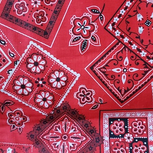 小物 60's Vintage bandanna iron cross pattern Vintage OLD STOCK Ironweave Tuside Guaranteed Fast Color