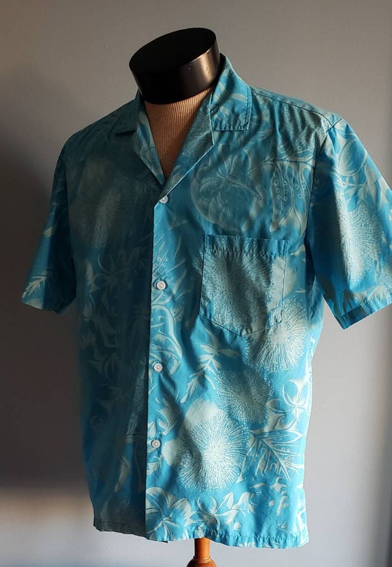 Cool vintage blue Hawaiian by Paradise style. - image 5