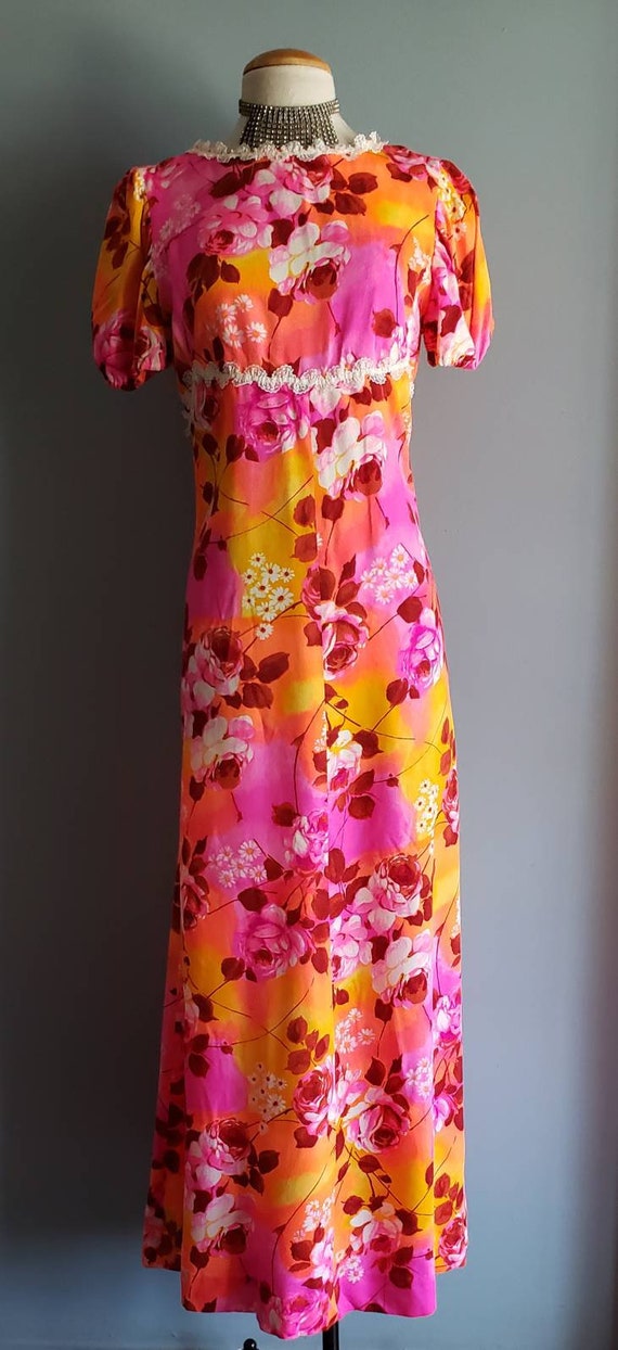 Pop art rose print maxi dress. - image 8