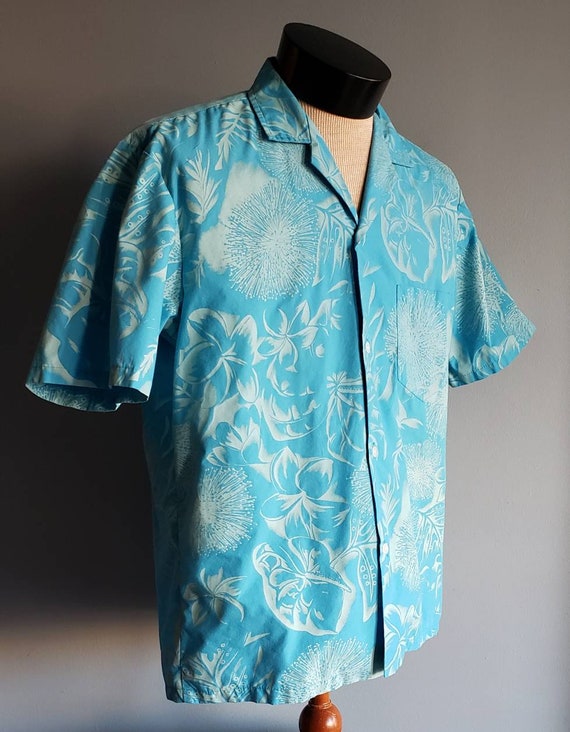 Cool vintage blue Hawaiian by Paradise style. - image 4