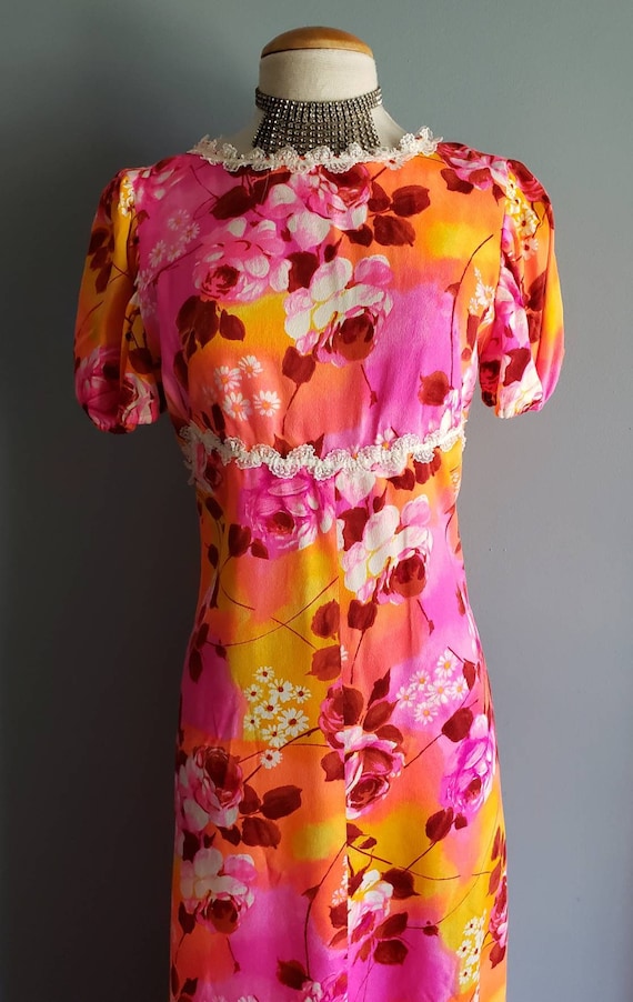 Pop art rose print maxi dress. - image 6