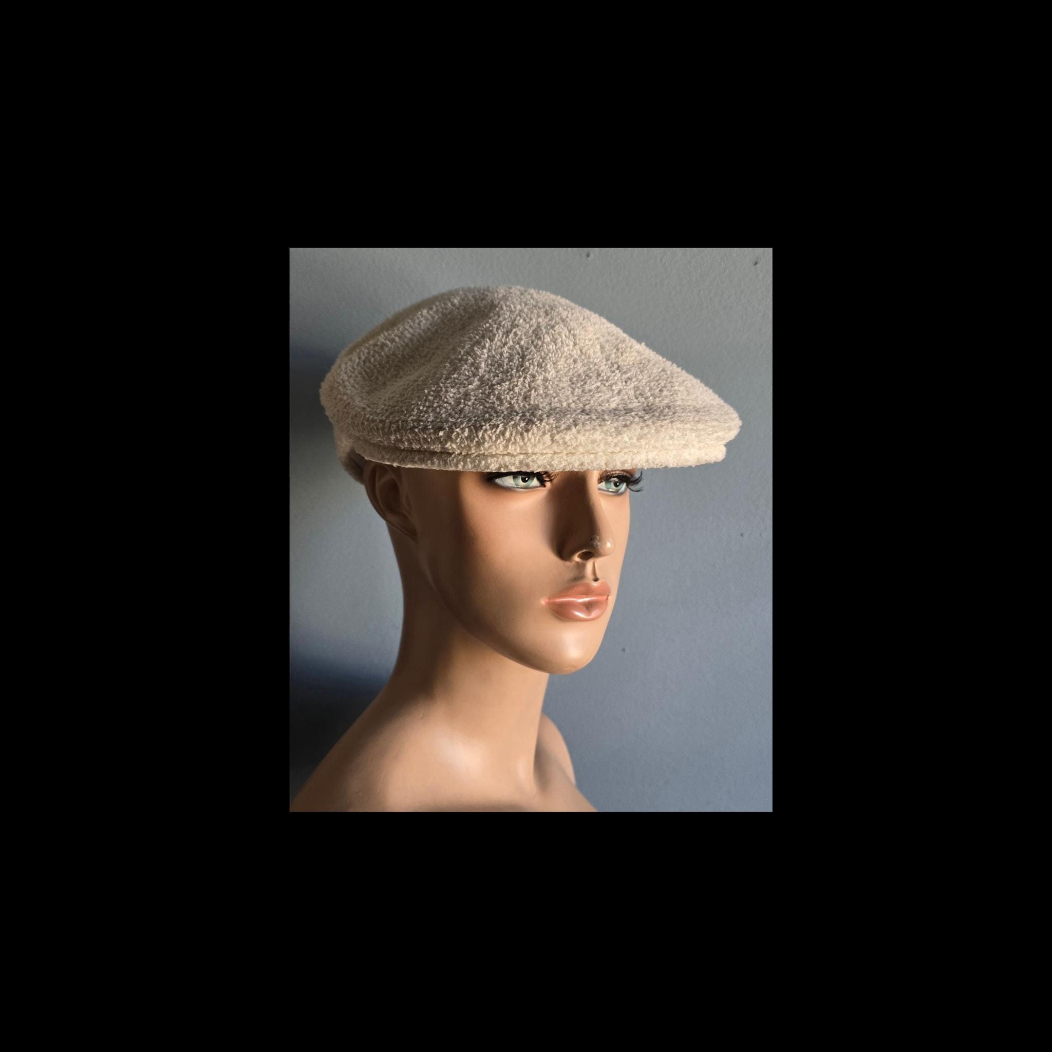 Vintage Kangol Blue White Newsboy Flock