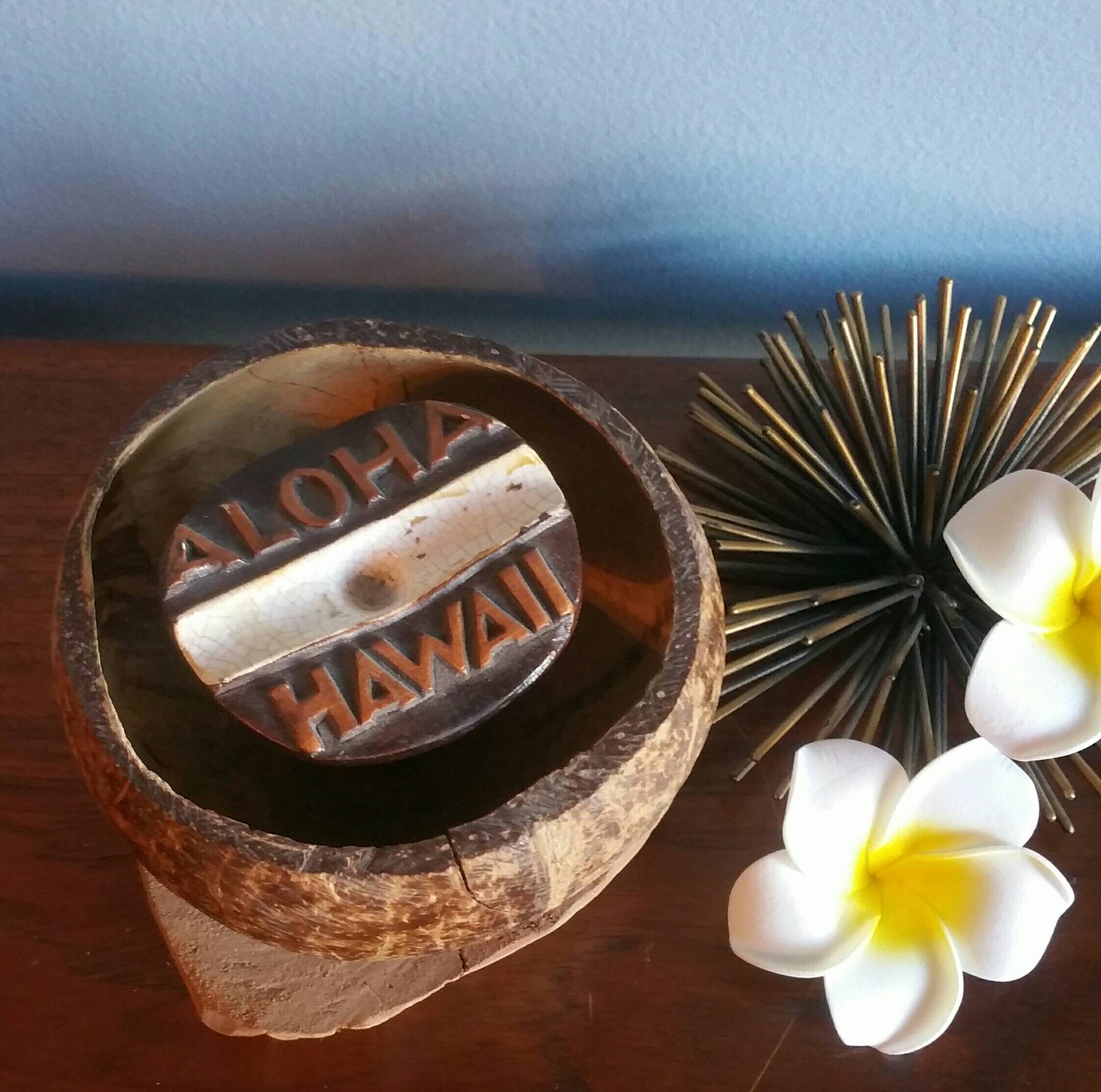 Aloha Hawaii coconut souvenir ashtray Etsy