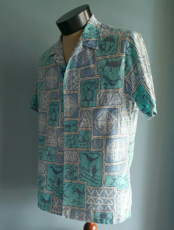 Vintage tapa print hawaiian shirt by Kai-Nani. - image 3