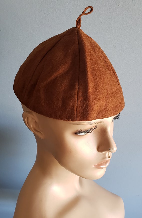 1950s brown felt Brownie beanie cap. Girl Scout o… - image 7