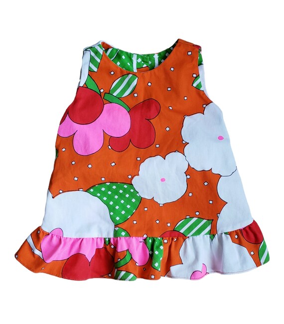 Authentic vintage flower power toddler dress. - image 8