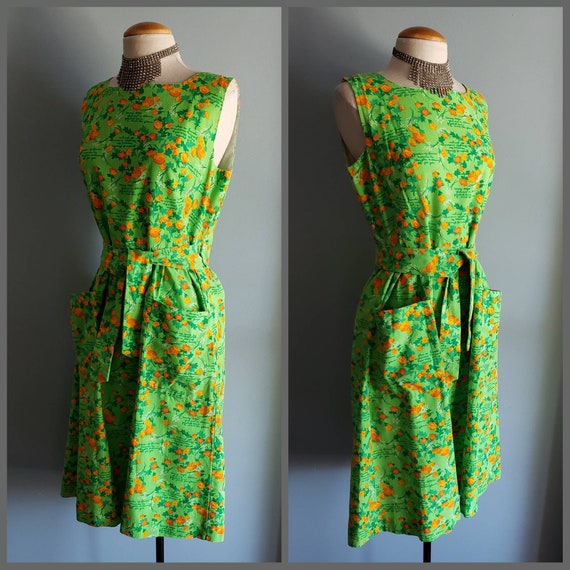 Vintage Malia of Honolulu wrap dress with poetry !