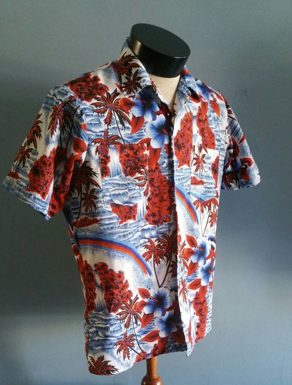 Vintage mens Hawaiian shirt by King Arthur vacati… - image 4