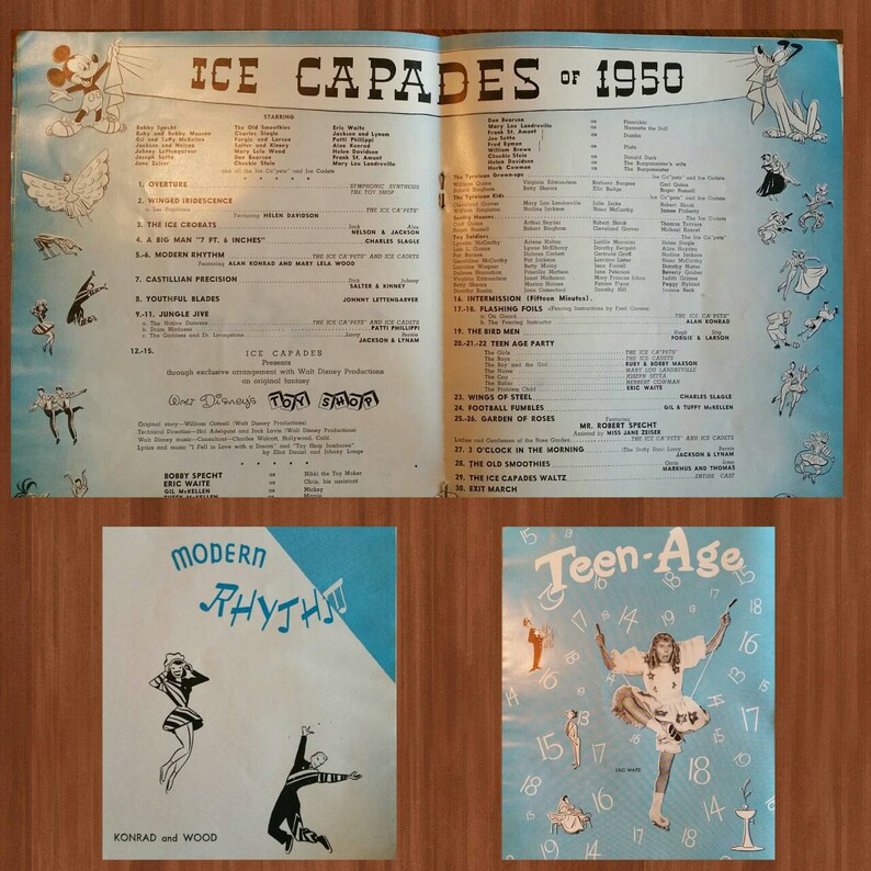 Disneys ice capades of 1950 souvenir program.