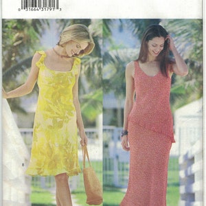 Butterick 6635 Donna Ricco Flirty Flounced Y2K Dress Pattern Size 18 20 22 Uncut