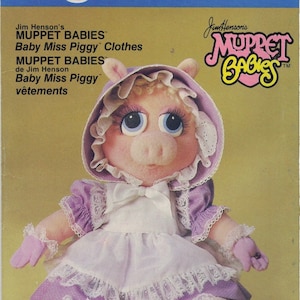 Vogue 9179 Baby Miss Piggy Muppet Babies Pattern Pig Pinafore Dress Clothes Uncut image 1