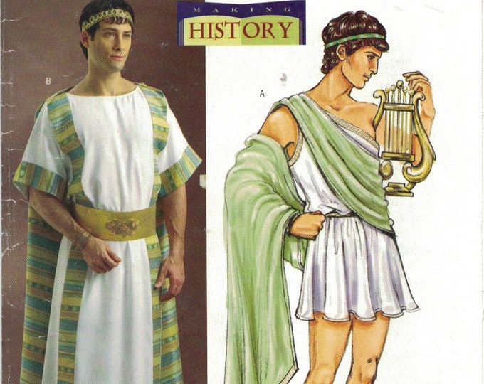 Butterick 430 4573 Men's Greek Roman Toga Tunic Historical Costume ...