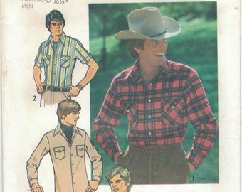 Vintage 1960s Penneys Towncraft Loop Collar Shirt Mens Size Medium