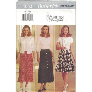Butterick 4062 Easy A Line Skirt Pattern Knee or Calf Length Modest Choose Size Uncut